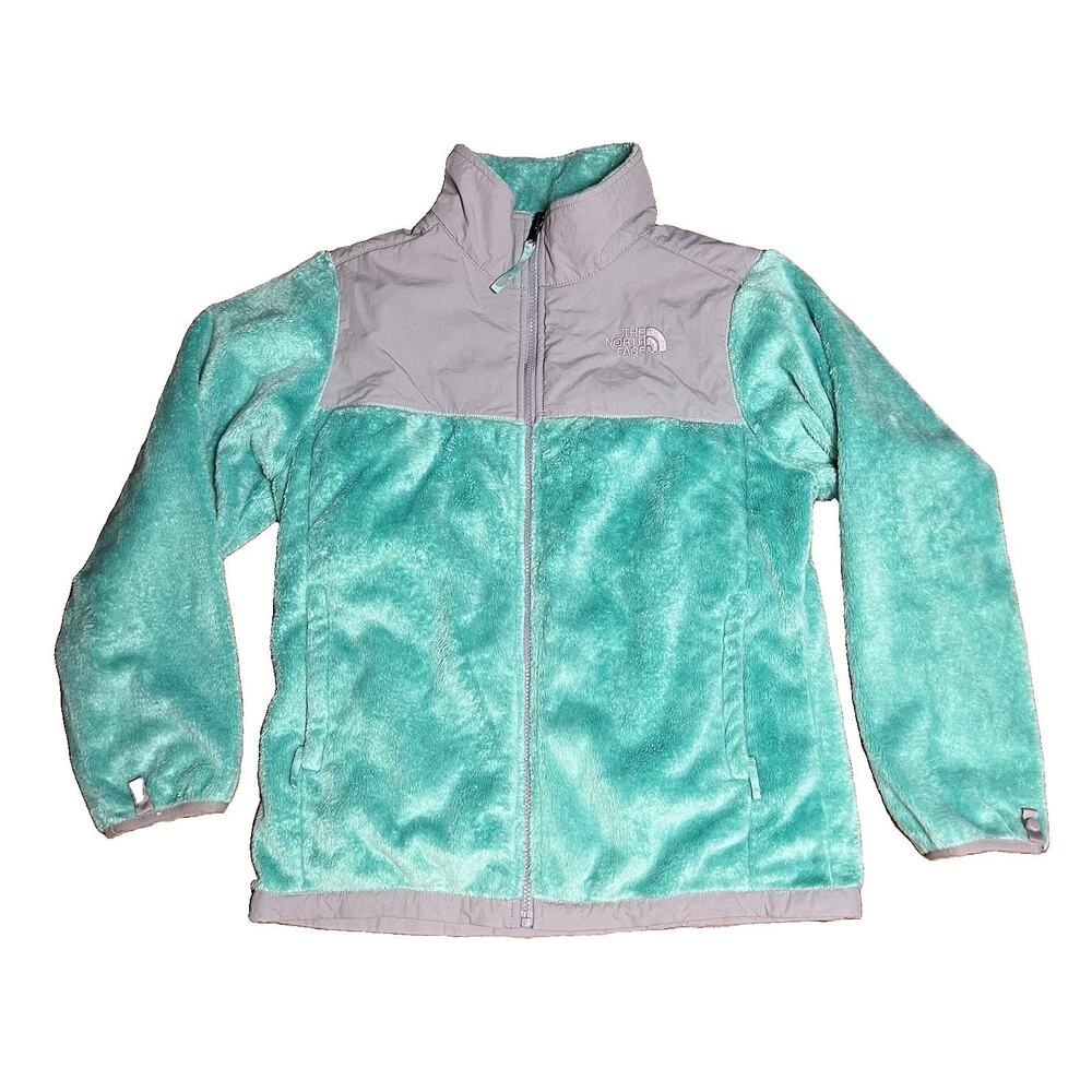The North Face Youth Girl's Denali Thermal Jacket Blue Surf Green X-Large 18